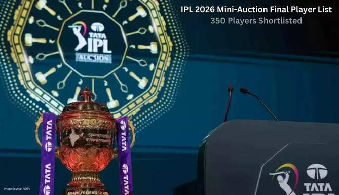 &ldquo;IPL 2026 mini-auction final list of 350 players announced for 77 slots