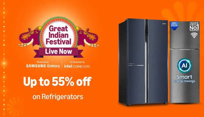 Refrigerator deals on Samsung, LG, Whirlpool, IFB and Godrej during Amazon Great Indian Festival 2026.