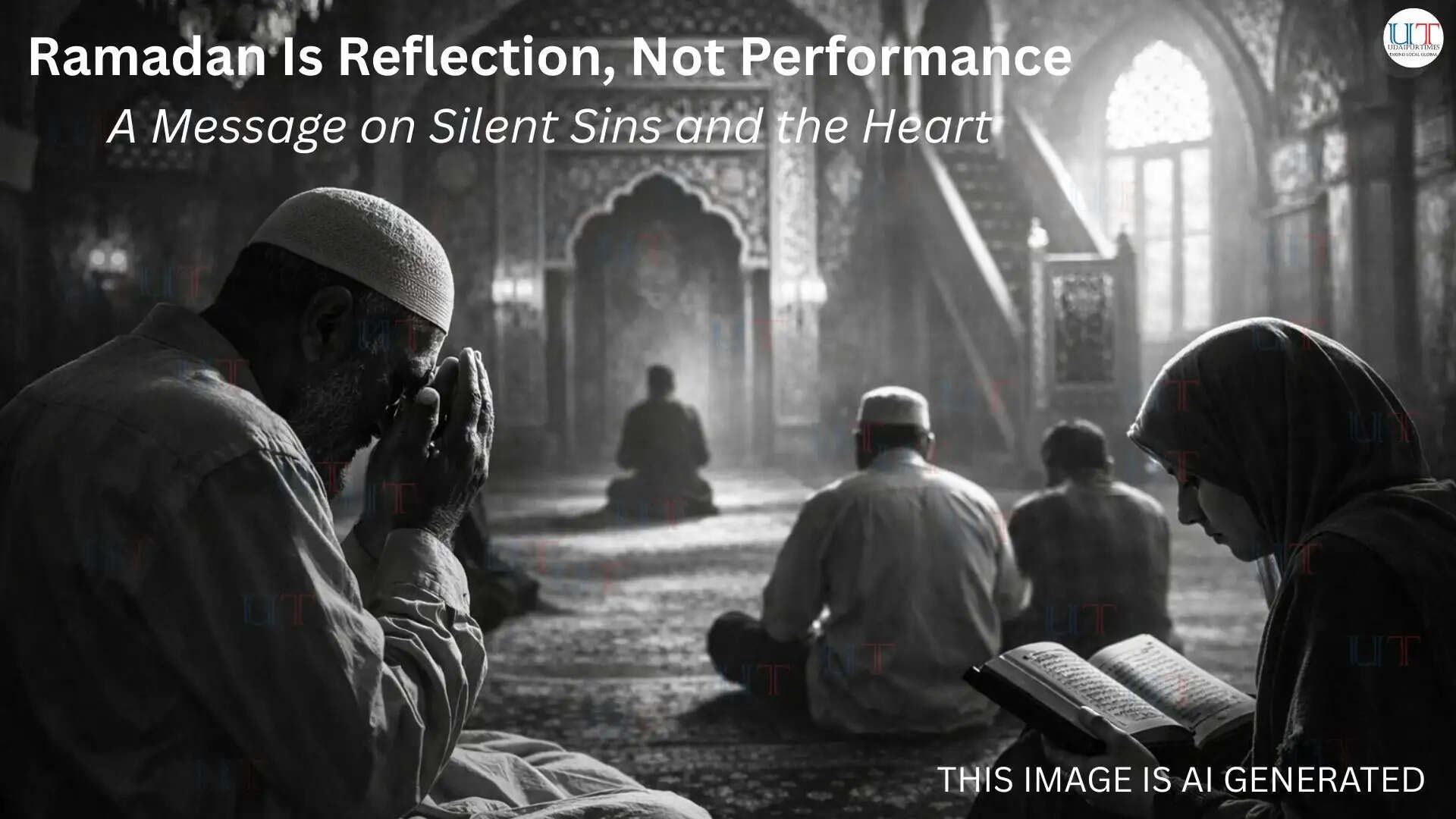 Muslims reflecting during Ramadan 2026 on spiritual discipline, silent sins, and heart purification
