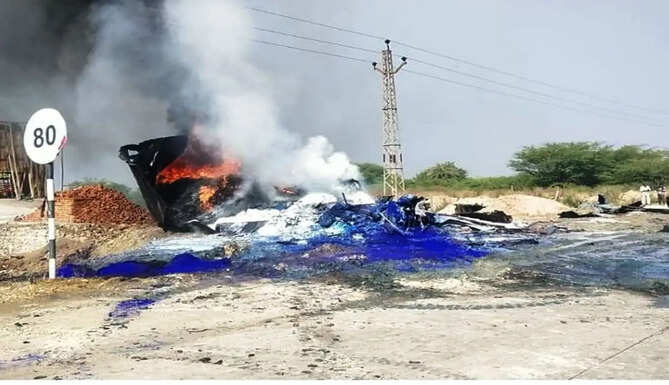 fire in container