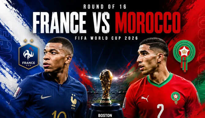 Kylian Mbapp&eacute; and Achraf Hakimi ahead of the France vs Morocco FIFA Club World Cup quarter-final in Boston