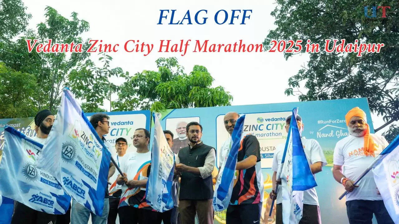 Winners of 21km & 10km Vedanta Zinc City Marathon celebrating victory