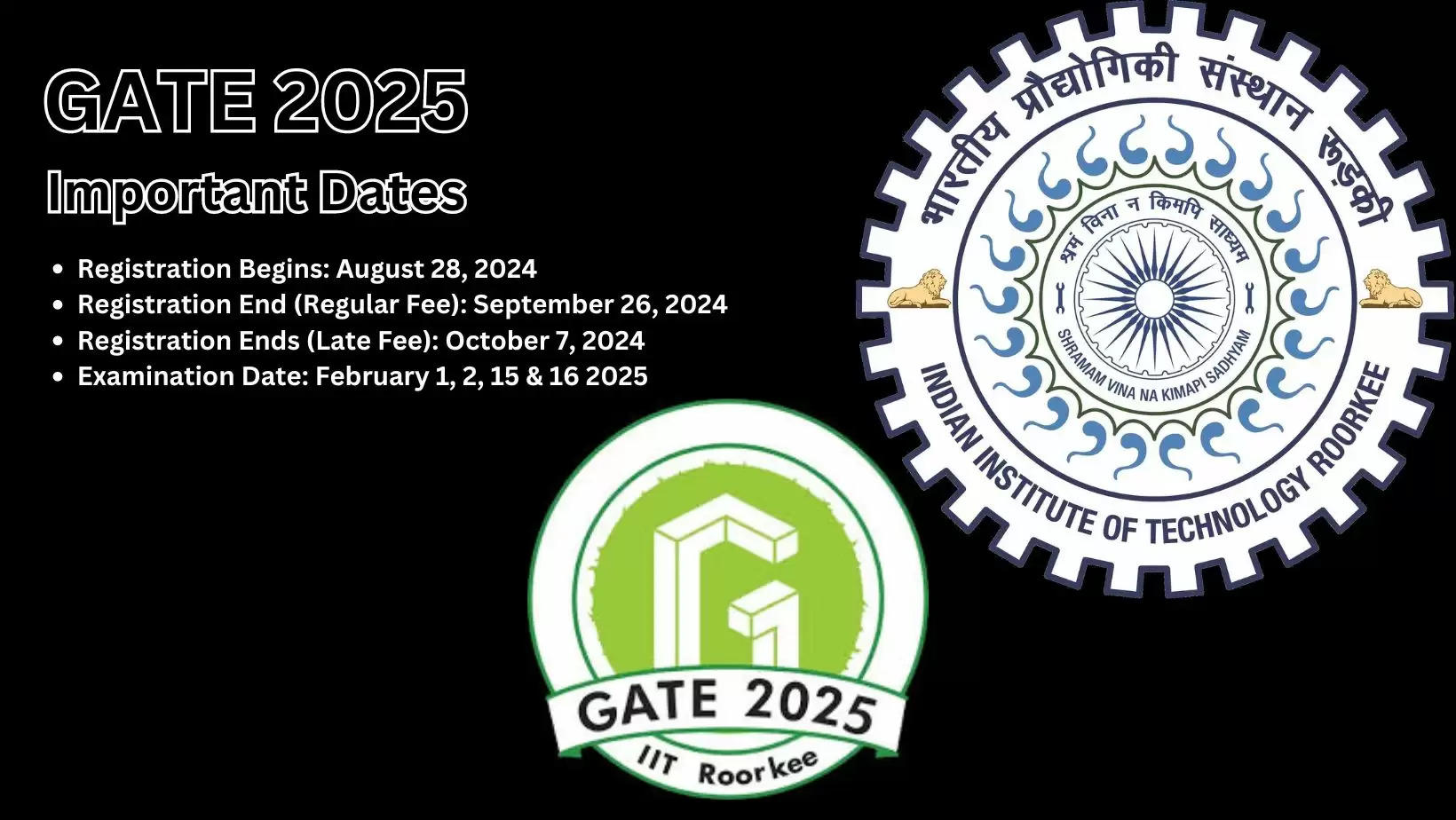 Registration for GATE 2025 Begins on 28 August