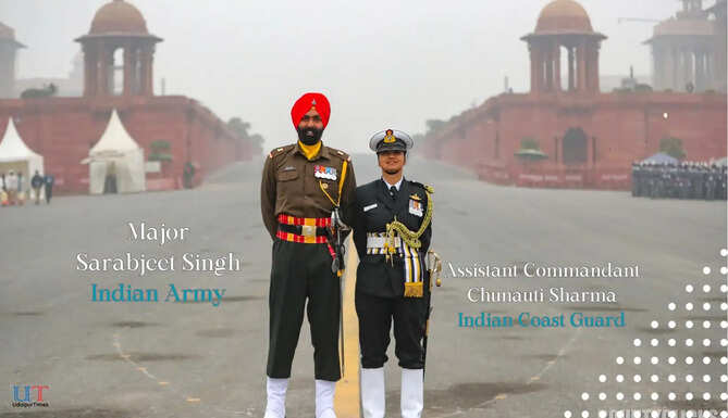 Kartavya Path REpublic Day Parade 26 January Major Sarabjeet Singh, Asst Commandant Chunaut Sharma