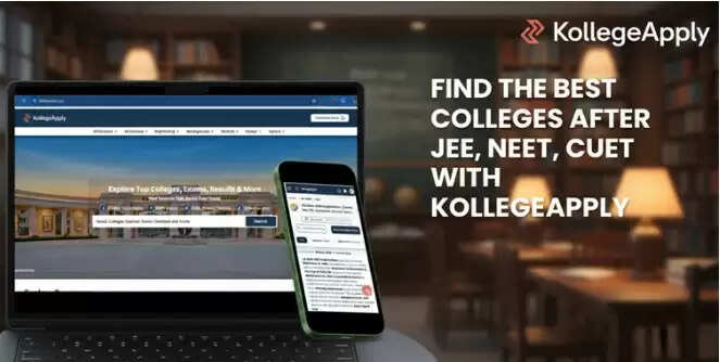 Students using KollegeApply to compare JEE, NEET and CUET college options with data-driven cut-offs and counselling updates.