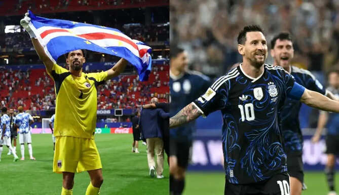 Cape Verde goalkeeper Vozinha ahead of the FIFA World Cup 2026 Round of 32 match against Lionel Messi's Argentina