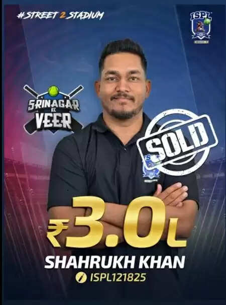 Shahrukh Khan from Udaipur selected in ISPL 2026 auction representing Mewar region