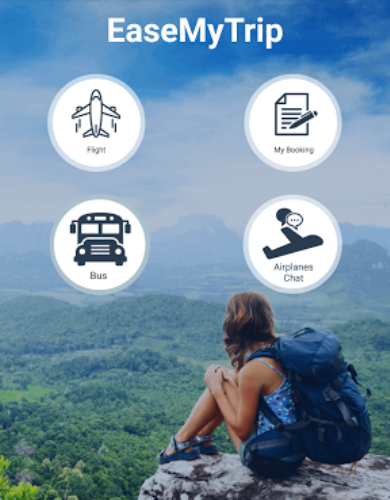Discounts on flights available on "EaseMyTrip" app