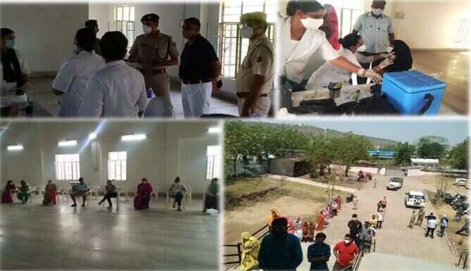 Vaccination camp at police line