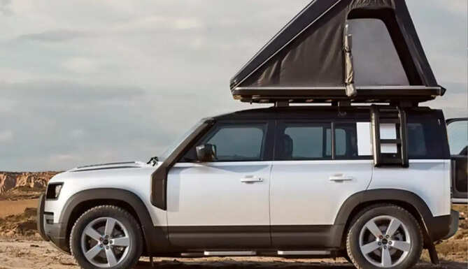 Land Rover Defender 110 luxury SUV after JLR's local assembly announcement in Pune, with prices reduced by up to ₹34 lakh in India.