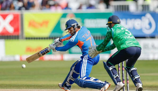 Ireland players celebrate after defeating India by one run in the second T20I in Belfast to complete a historic 2-0 series sweep.