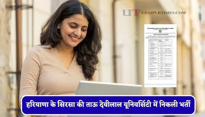 हरियाणा के सिरसा की ताऊ देवीलाल यूनिवर्सिटी में निकली भर्ती, फटाफट करें आवेदन
