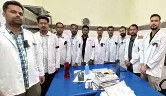 Resident doctors on strike 