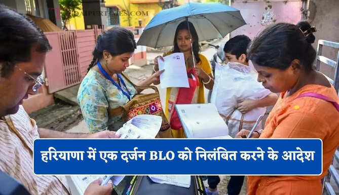 हरियाणा में SIR कार्य में लापरवाही के चलते एक दर्जन BLO को निलंबित करने के आदेश, जाने पूरा मामला ?