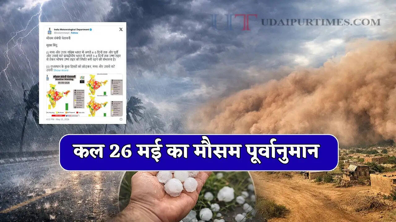 Kal Ka Mousam : देश के 13 राज्यों में भारी बारिश-तूफान की चेतावनी! देखें कल का नया मौसम पूर्वानुमान