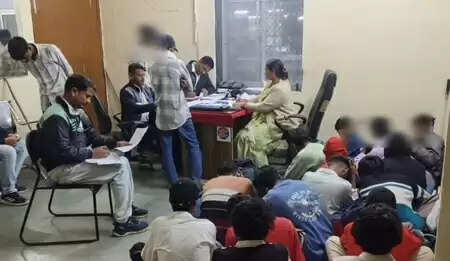 RPF and Childline team rescuing children from trafficking at Dungarpur railway station.