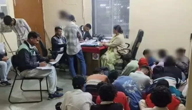 RPF and Childline team rescuing children from trafficking at Dungarpur railway station.