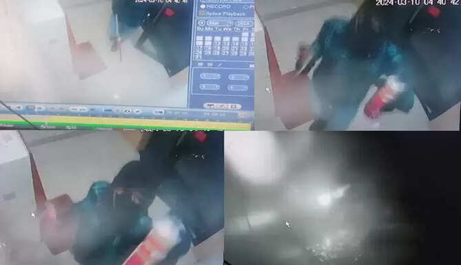 atm loot at ICICI Bank syphon 