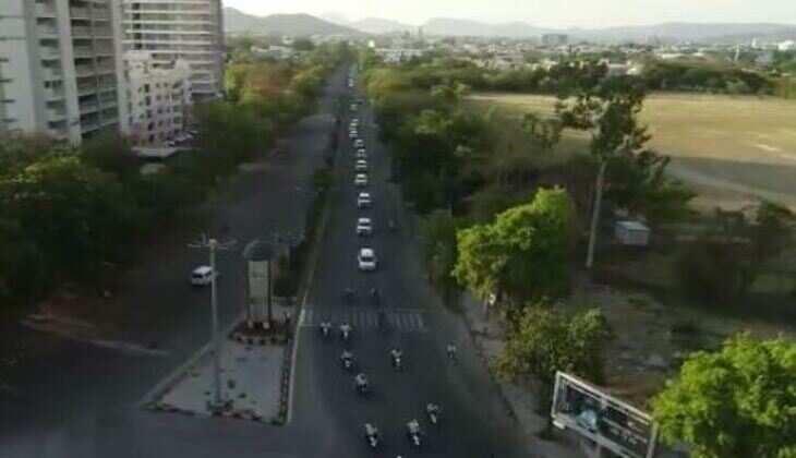 Shrieking Sirens a welcome respite to the silence of the lockdown | Udaipur Police Route March on 1 May