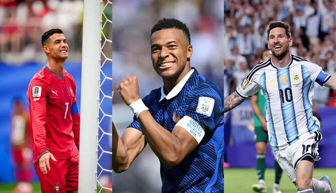 Lionel Messi, Cristiano Ronaldo, Kylian Mbappe and Erling Haaland after their opening matches at the FIFA World Cup 2026