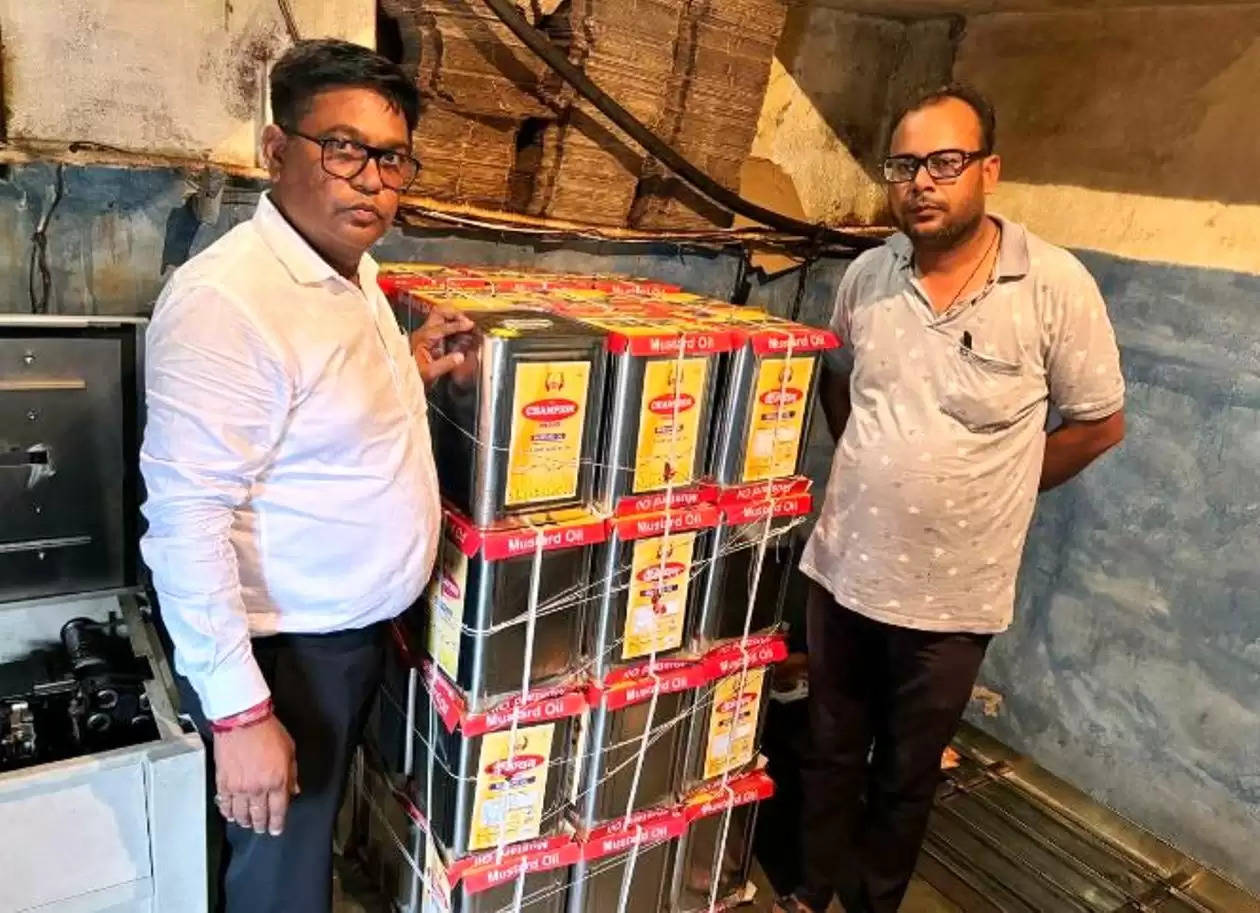 mustard oil seized in Bhilwara