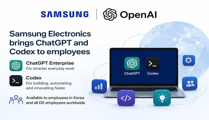 Samsung Electronics deploys ChatGPT Enterprise and Codex to employees worldwide as part of its enterprise AI transformation strategy.