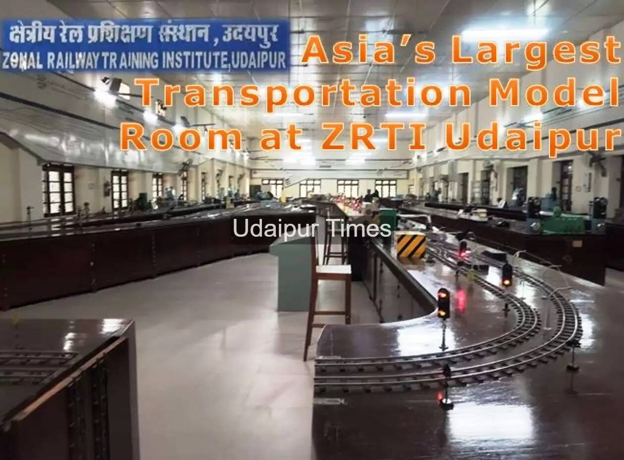 Transportation model room at ZRTI Udaipur showcasing 17-station railway signaling system