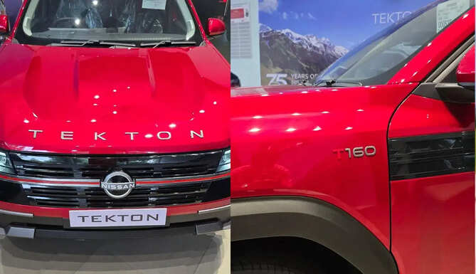 Nissan Tekton 7-seater SUV test mule showing its expected exterior design and three-row body ahead of its anticipated India launch.