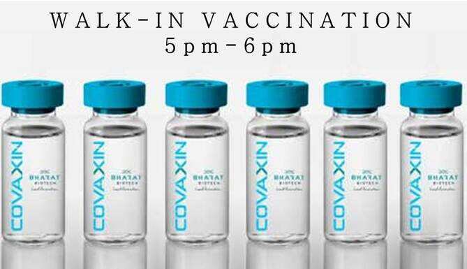 walk in vaccination, udaipur, covid vaccination in udaipur, covaxin in udaipur, open slots for covaxin 18 plus age group, under 45 vaccination