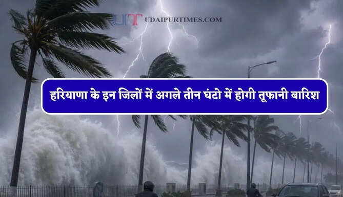 हरियाणा के इन जिलों में अगले तीन घंटो में होगी तूफानी बारिश,&nbsp;मौसम विभाग&nbsp;का अलर्ट जारी