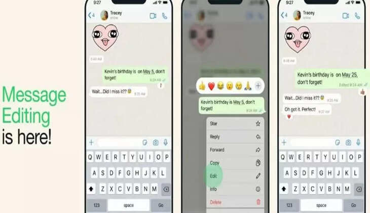 WhatsApp Edit Button Feature