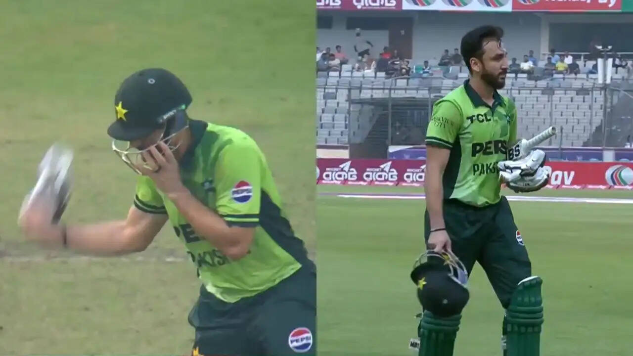 Salman Ali Agha Throws Helmet in Anger After Controversial Run-Out in Bangladesh vs Pakistan 2nd ODI