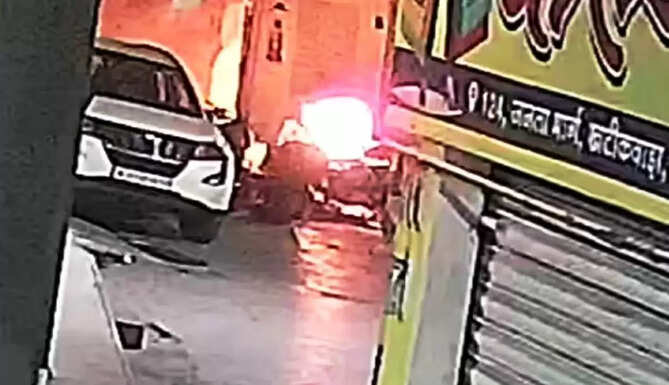 fire in vehicle