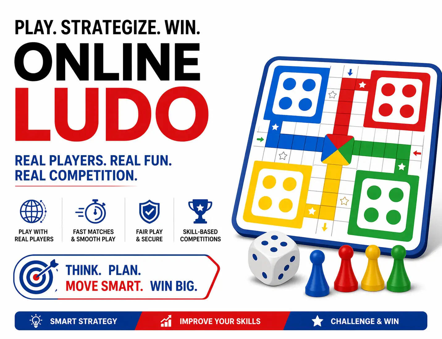 Players competing in online multiplayer Ludo game on mobile with strategy gameplay