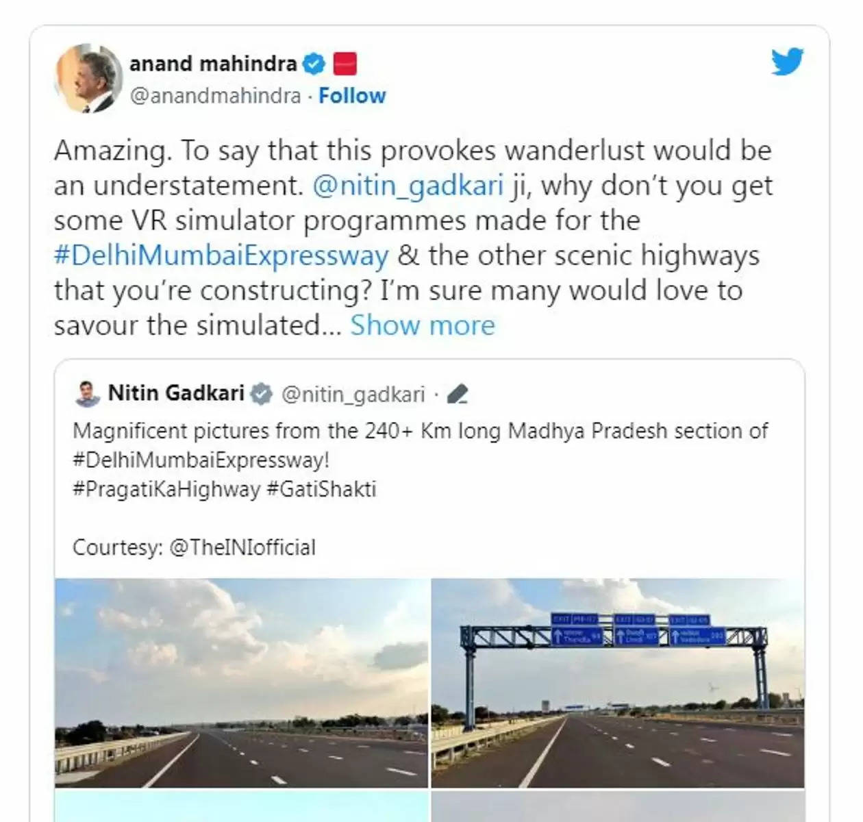 Anand Mahindra on Expressway