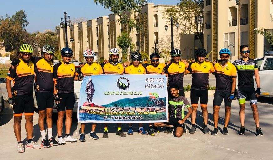 Udaipur Cyclists complete 480km ride to Statue of Unity