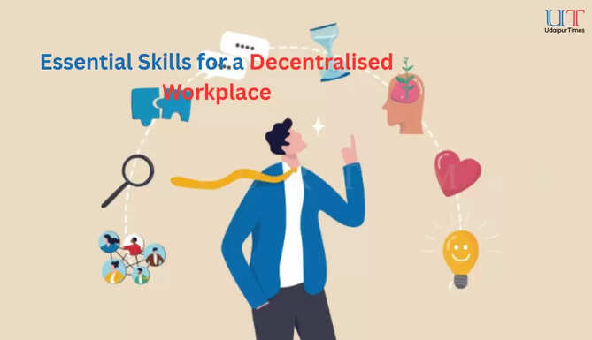 Professionals collaborating remotely in a decentralised workplace using digital tools and apps for communication and task management