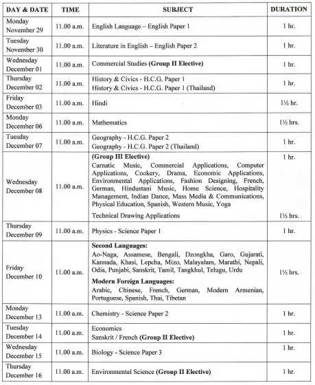 CISCE Class 10 and Class 12 Revised Schedule Semester 1 Board Exams 2021-22