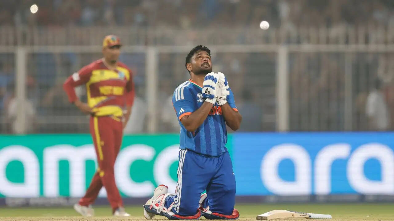 Fans Praise Sanju Samson&rsquo;s Unbeaten 97 in IND vs WI Super 8 Match