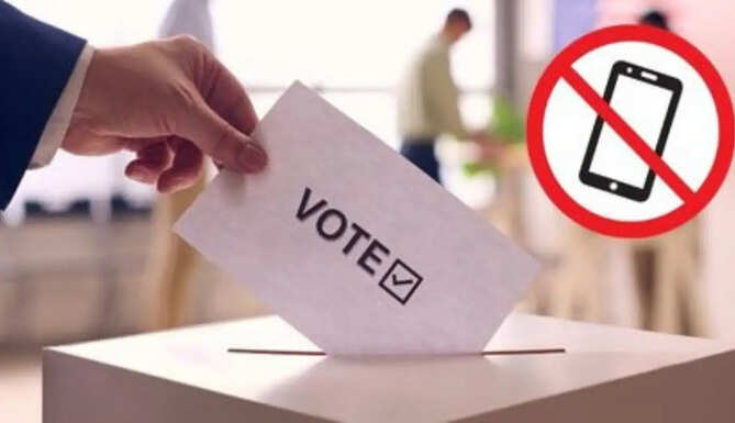 mobile ban in polling centers