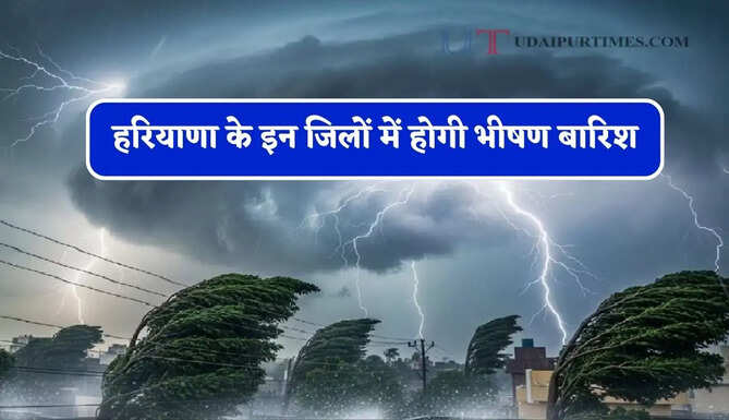 हरियाणा के इन जिलों में होगी भीषण बारिश, विभाग ने जारी किया अलर्ट&nbsp;