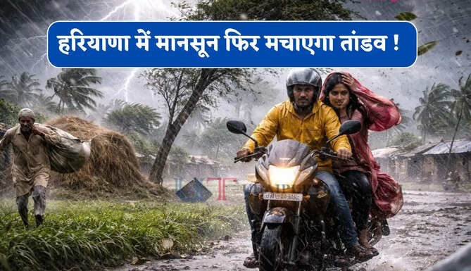 हरियाणा में मानसून फिर मचाएगा तांडव ! कई जिलों में बारिश का अलर्ट, देखें IMD का नया पूर्वानुमान&nbsp;