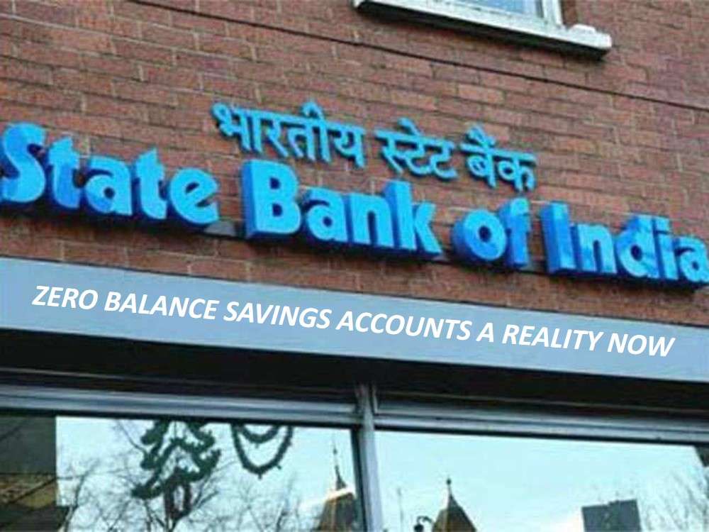 State Bank of India SBI Minimum Balance requirement zero balance requirement waived off