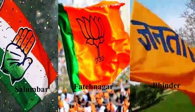 सलूम्बर में कांग्रेस, भींडर में जनता सेना, फतेहनगर में भाजपा का जलवा