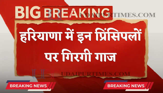 हरियाणा शिक्षा विभाग का बड़ा फैसला ! इन प्रिंसिपलों पर गिरगी गाज, देखें नया आदेश