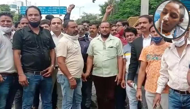 agitation against upkar masala factroy 