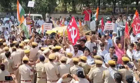 Congress Protest in udaipur