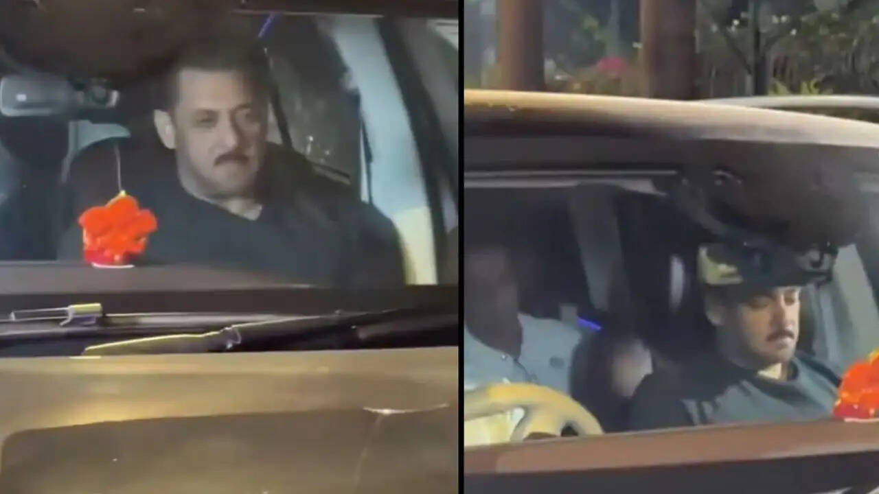 Watch: Father Admitted to ICU, Salman Khan Seen Sitting in Car with Eyes Closed