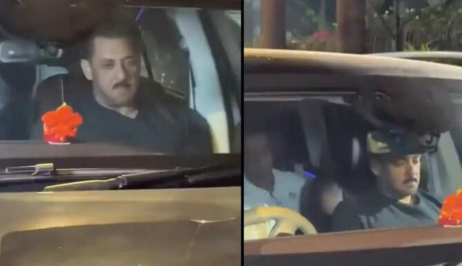 Watch: Father Admitted to ICU, Salman Khan Seen Sitting in Car with Eyes Closed