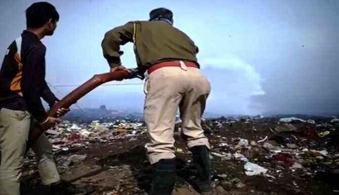 fire in balicha dumping yard